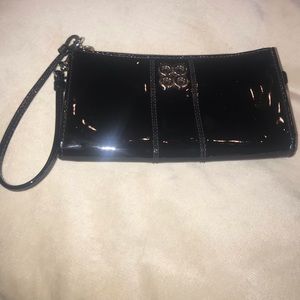 Coach Black Patent Wristlet Wallet